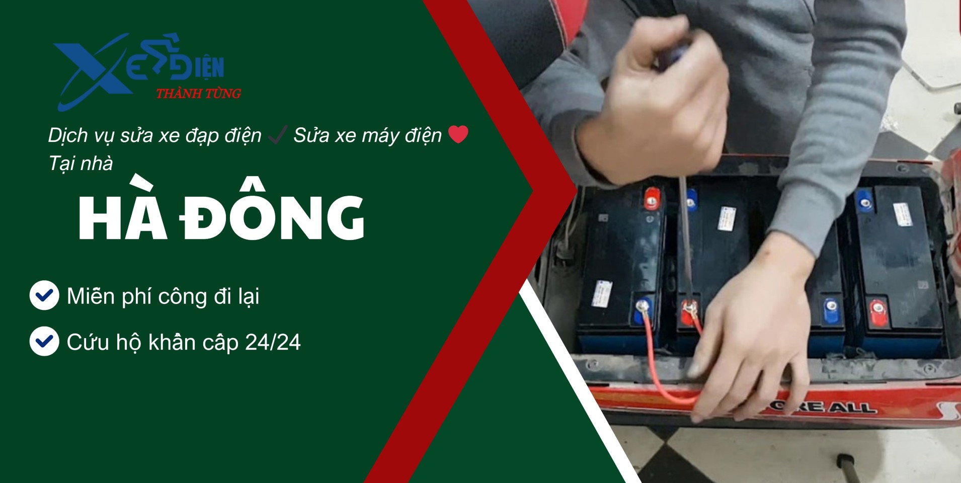 Sửa chữa xe đạp điện tại nhà ở Hà Đông