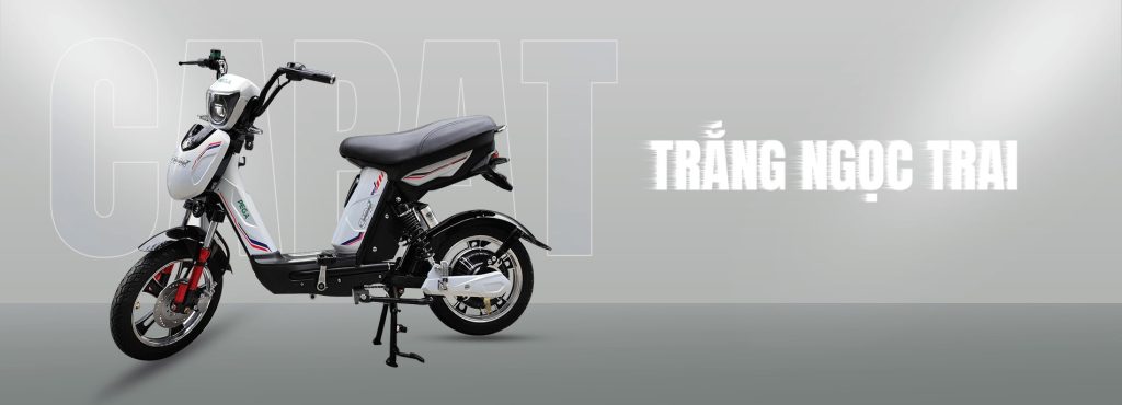 xe đạp điện Cap-A/T trắng ngọc trai